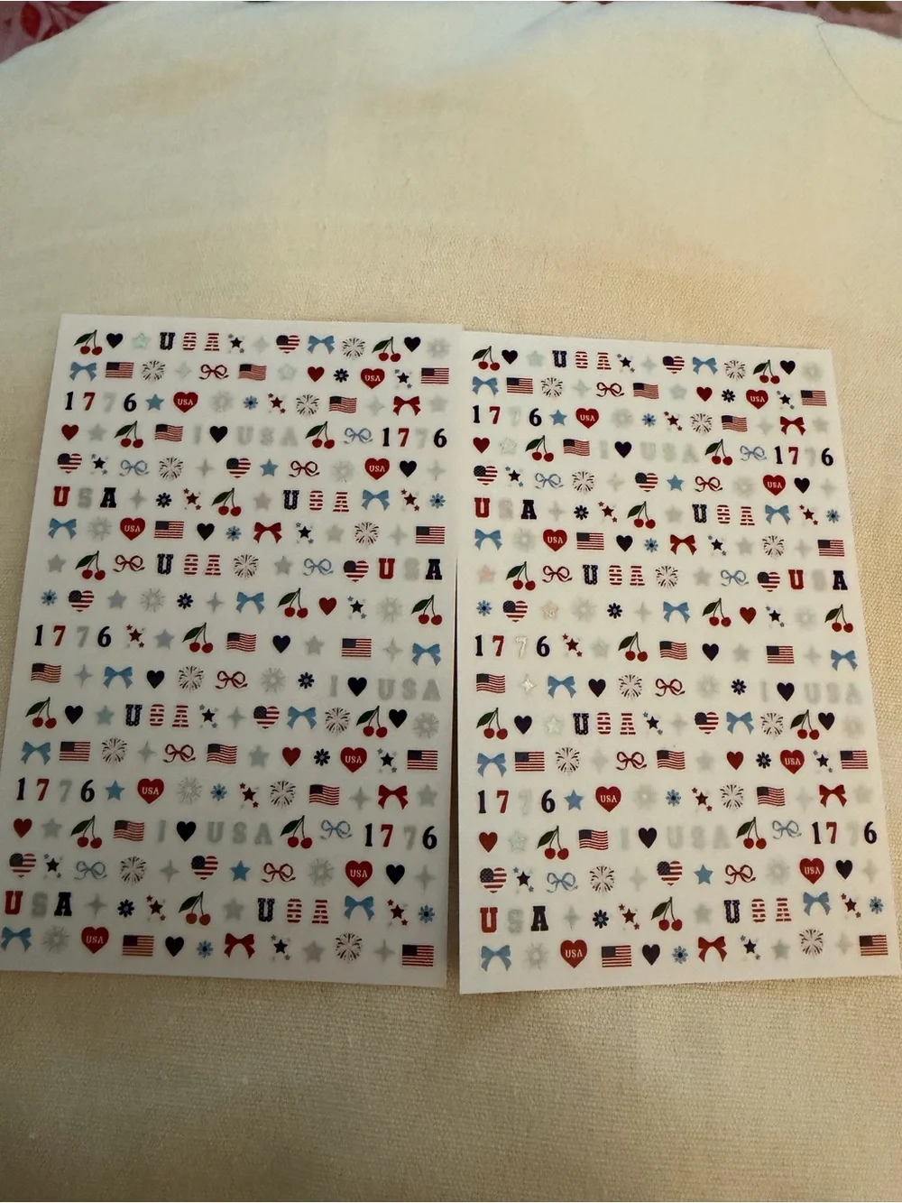 Patriotic Red, White & Blue Nail Art Stickers - Home Party Supplies